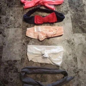 5 piece Knit chunky  Baby headbands